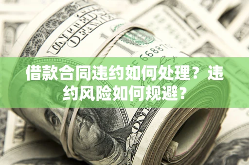 济南借款合同违约如何处理？违约风险如何规避？