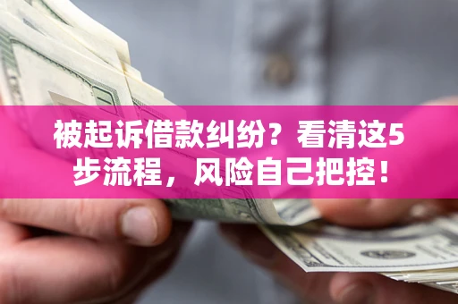 济南被起诉借款纠纷？看清这5步流程，风险自己把控！