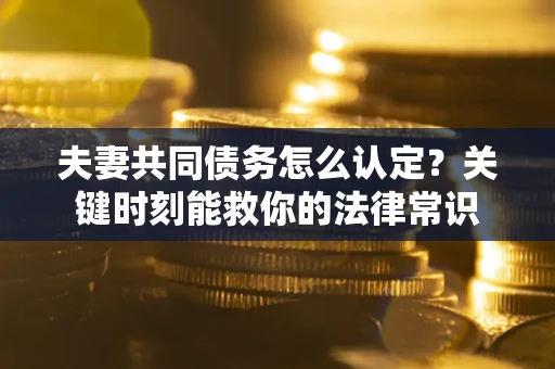 济南夫妻共同债务怎么认定？关键时刻能救你的法律常识